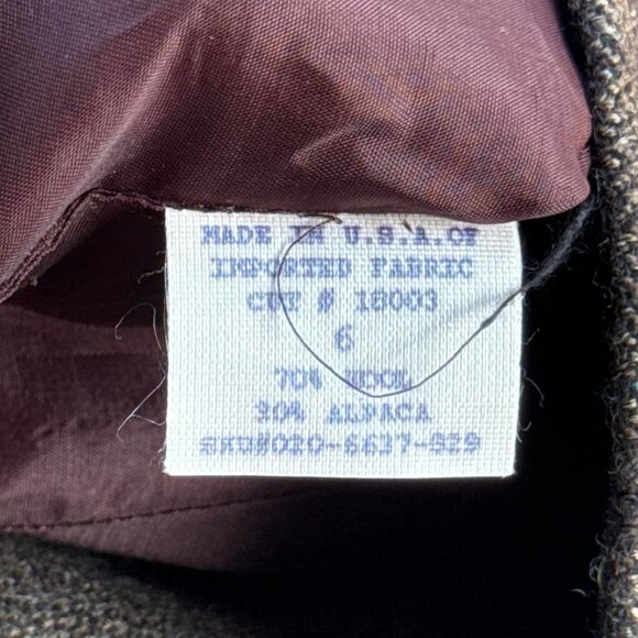 Vintage brown wool blend hooded vest - Picture 5 of 8